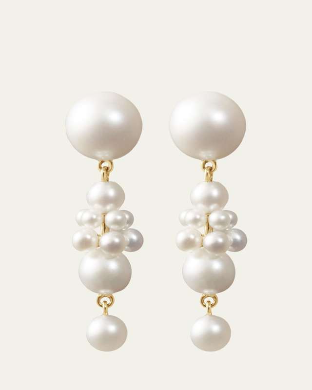 Petite Tulipe Short Pearl Drop Earrings